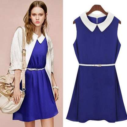 Sleeveless Collar Dress