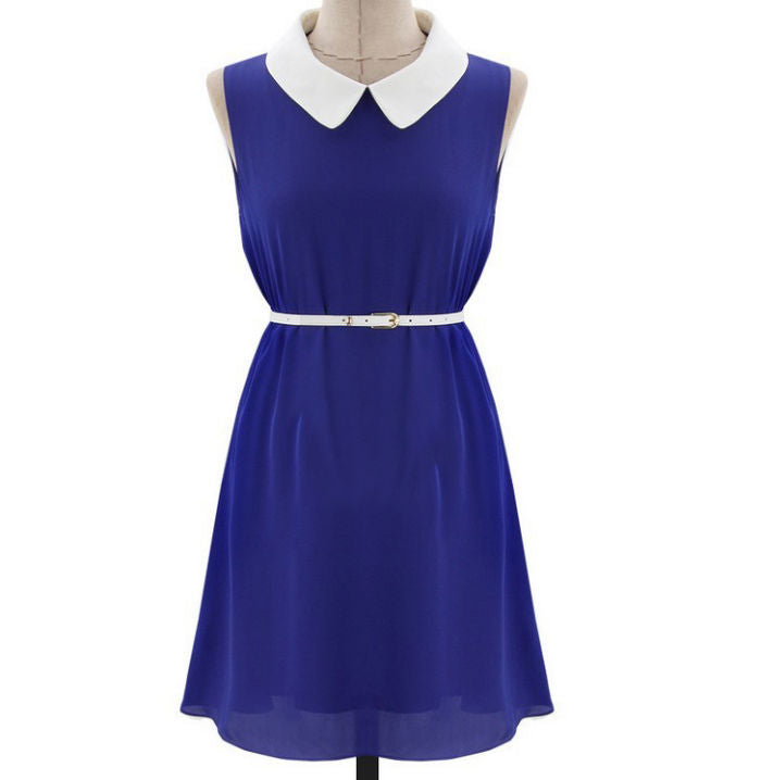 Sleeveless Collar Dress