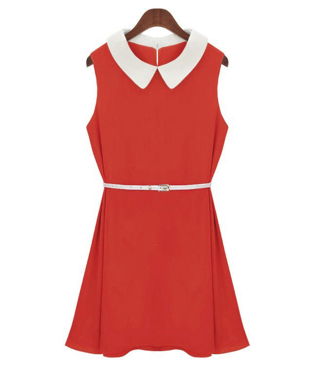 Sleeveless Collar Dress