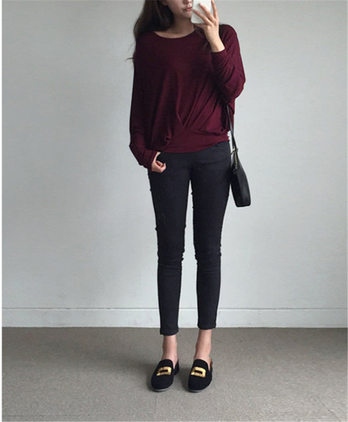 T-Shirt Bat Long Sleeved Loose