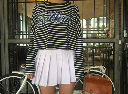 T-Shirt Striped Chillout Bat Long Sleeved