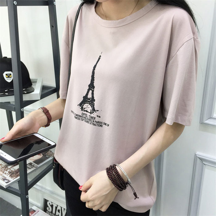 T-Shirt Short Sleeved Eiffel Tower