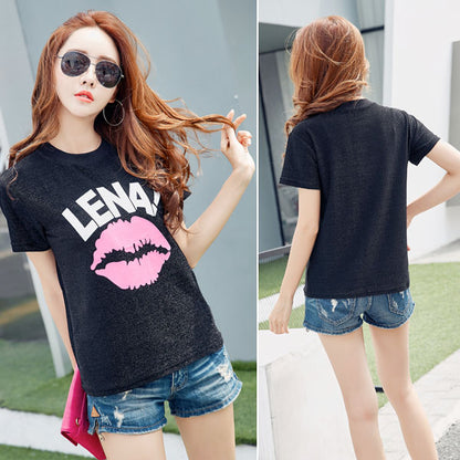 T-Shirt Kiss Lips Lena Short Sleeved