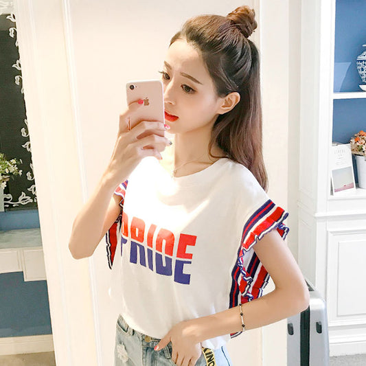 T-Shirt Pride Ruffle Sleeved Cotton