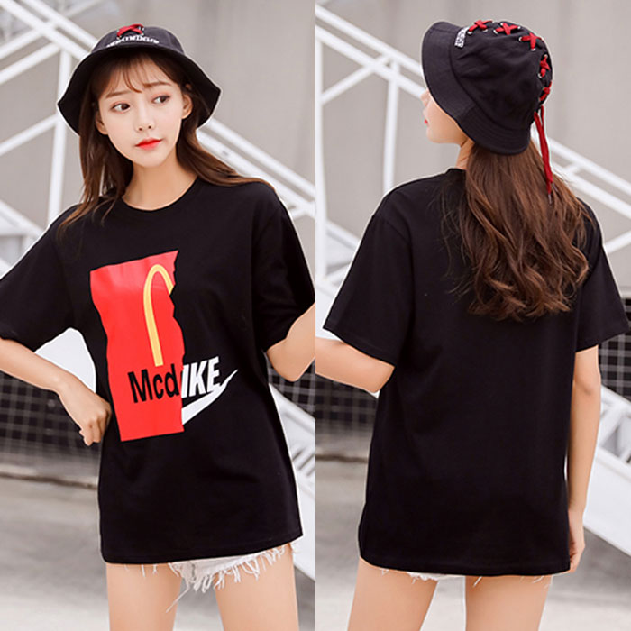 Kaos Wanita Printing Logo Mcdike Kasual