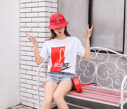 Kaos Wanita Printing Logo Mcdike Kasual