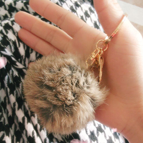 Fur Ball Key Chain Random Color