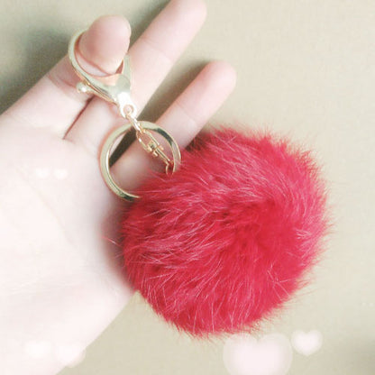 Fur Ball Key Chain Random Color