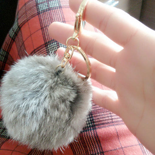 Fur Ball Key Chain Random Color