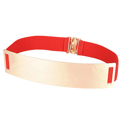 Red Gold Plate Wide Belt