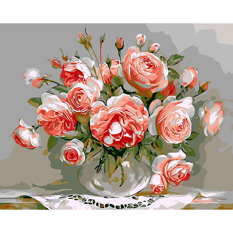 Canvas Paint By Number Kit Digital Oil Painting DIY Lukisan 40 x 50 Seri P