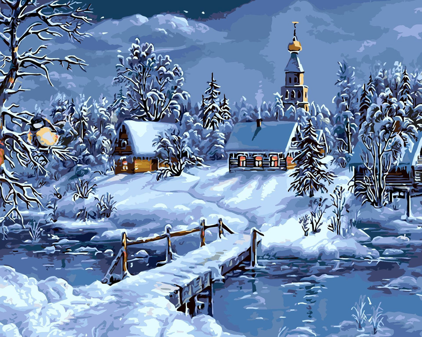 Canvas Paint By Number Kit Digital Oil Painting DIY Lukisan 40 x 50 Seri F
