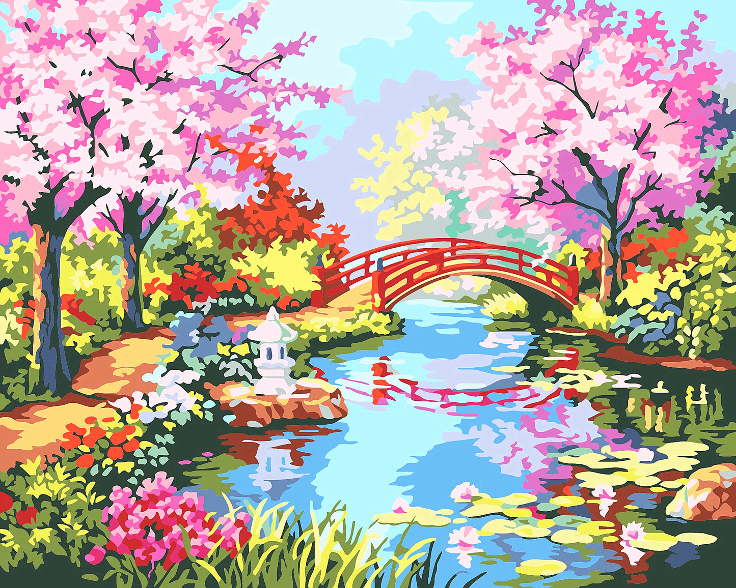 Canvas Paint By Number Kit Digital Oil Painting DIY Lukisan 40 x 50 Seri H
