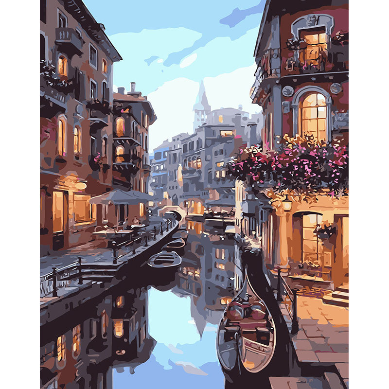 Canvas Paint By Number Kit Digital Oil Painting DIY Lukisan 40 x 50 Seri P