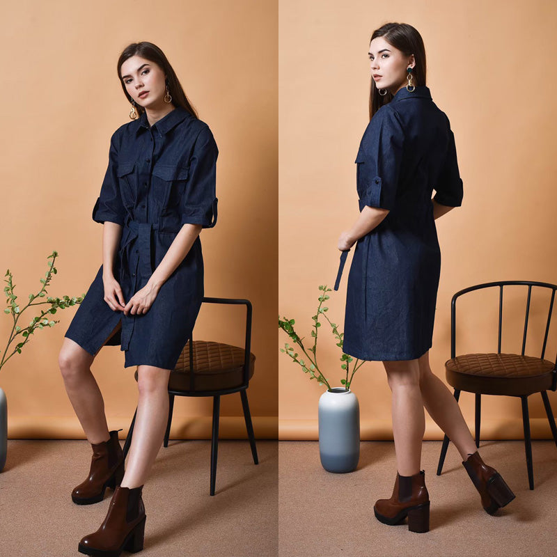 Dress Double Pockets Denim