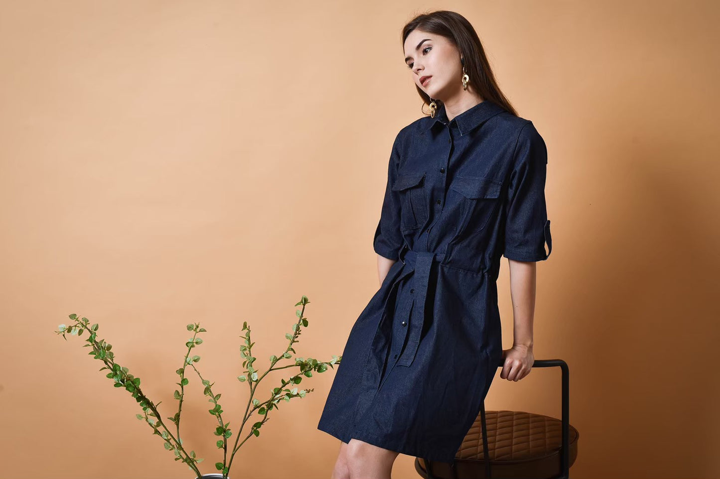 Dress Double Pockets Denim