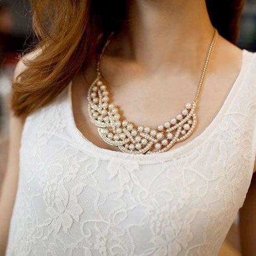 Pearl Collar Necklace Korean Princess Jewelry