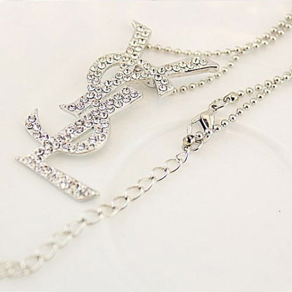 Rhinestone YSL Necklace Jewelry