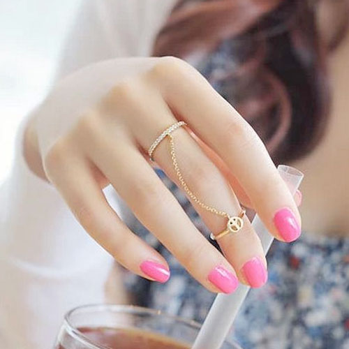 Chain Peace Rings Fashion Jewelry