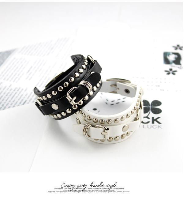 Rivet Leather Belt Korean Bracelet