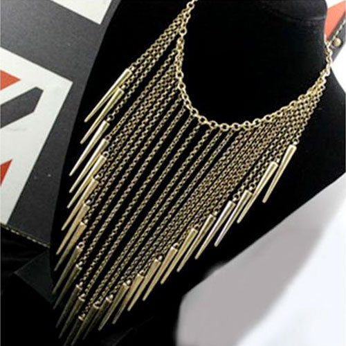 Rivet Tassel Necklace Fashion Jewelry