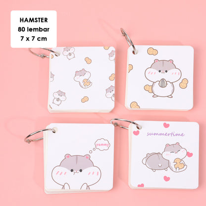 Gantungan Notes Memo Kecil Karakter Kartun Lucu