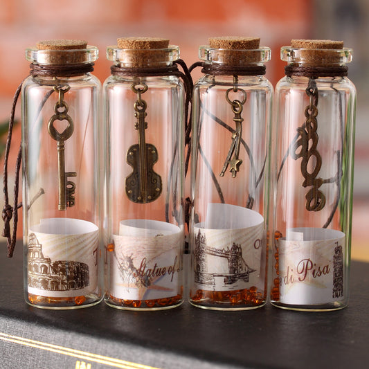 Gantungan Botol Kaca Retro Harapan Vintage Wishing Bottle Souvenir