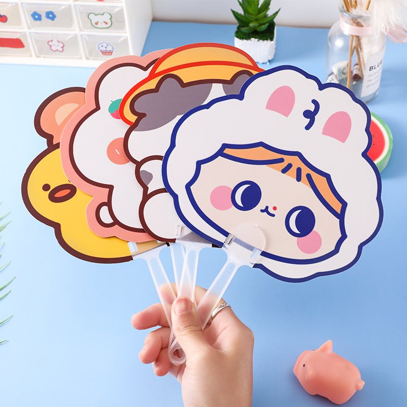 Kipas Tangan Karakter Kartun Lucu Hand Fan Cute Capybara Panda Animal Cartoon