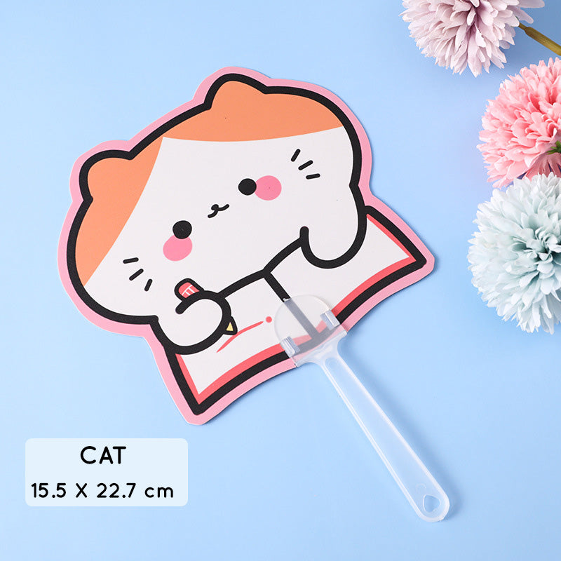 Kipas Tangan Karakter Kartun Lucu Hand Fan Cute Capybara Panda Animal Cartoon