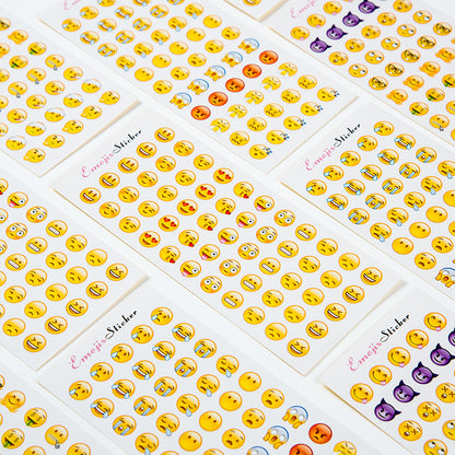 Stiker Emoji Ekpresi Kartun Emoticon 12 lembar