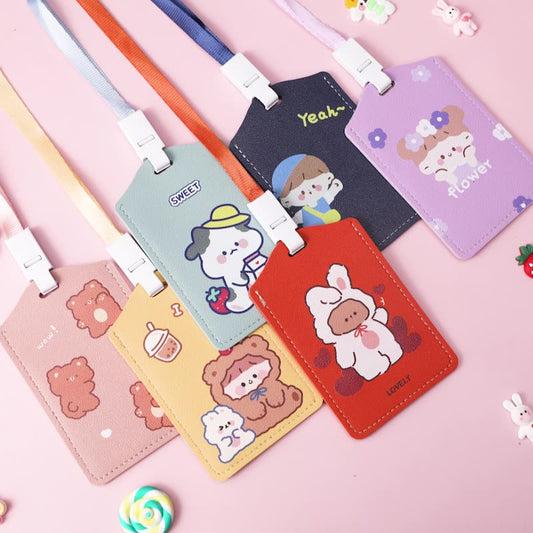 Kalung Kartu Nama Name Tag ID Card Holder Strap Karakter Lucu