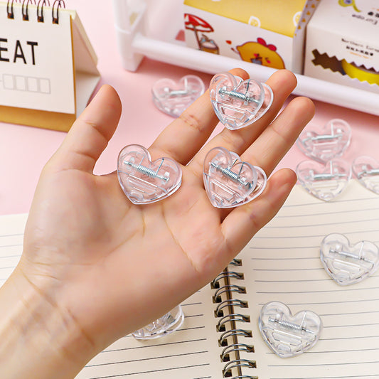 Paper Clip Transparant Heart Love Hati Klip Transparan Penjepit Kertas Folder