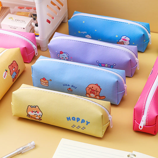 Tempat Pensil Resleting Karakter Hewan Lucu Animal Zipper Pencil Box