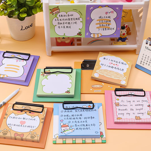 Board Clip Sticky Notes Papan Klip Memo Karakter Lucu Unik