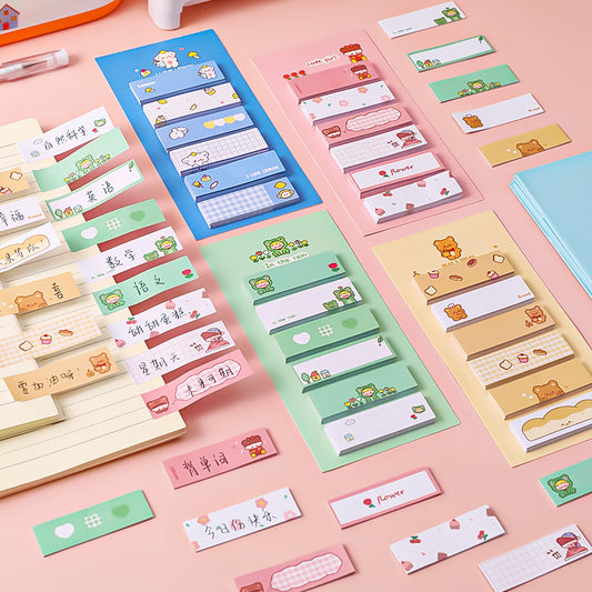 Sticky Notes Post It Memo Pad Catatan Bookmark Penanda Buku Set 6 in 1