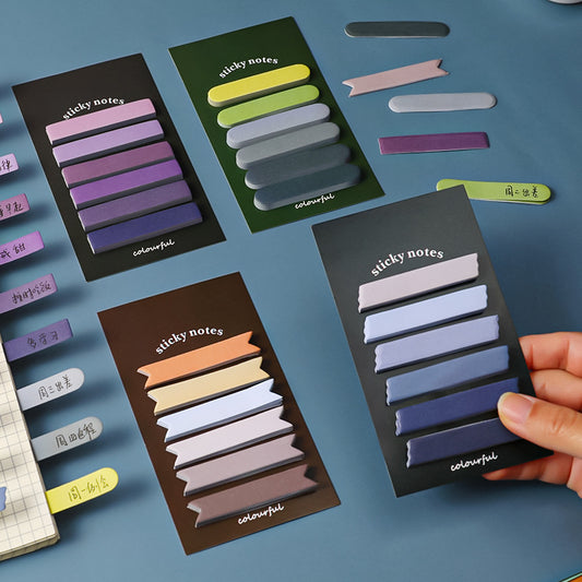 Sticky Notes Post It Morandi Gradient Memo Pad Catatan Bookmark Penanda Buku