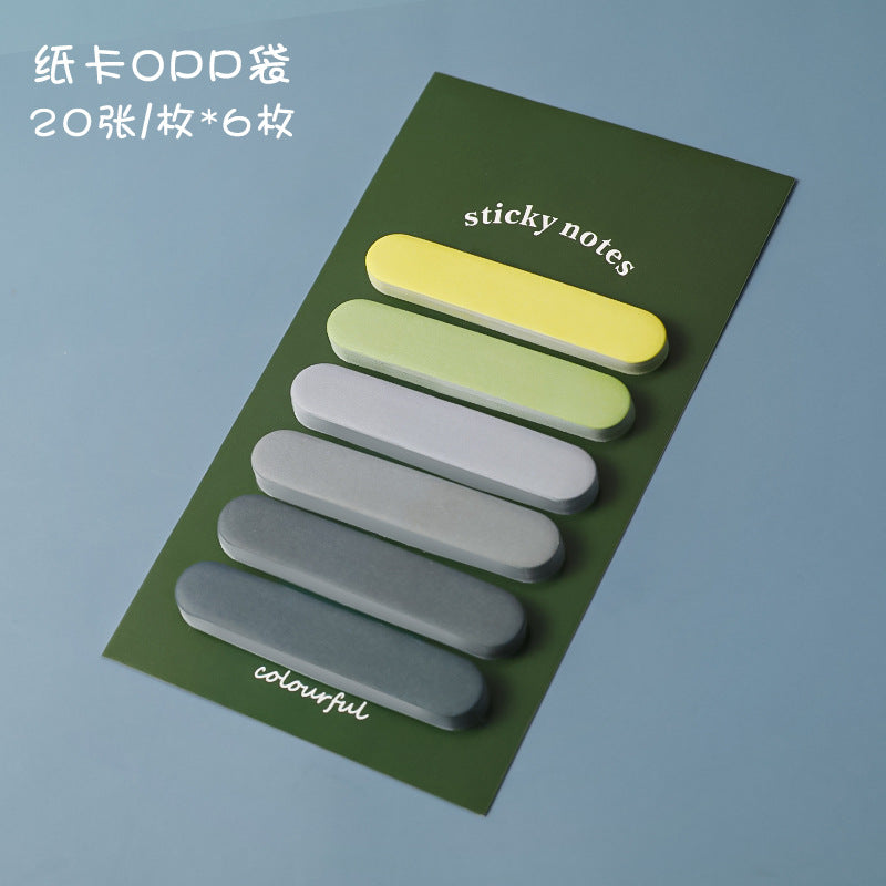 Sticky Notes Post It Morandi Gradient Memo Pad Catatan Bookmark Penanda Buku