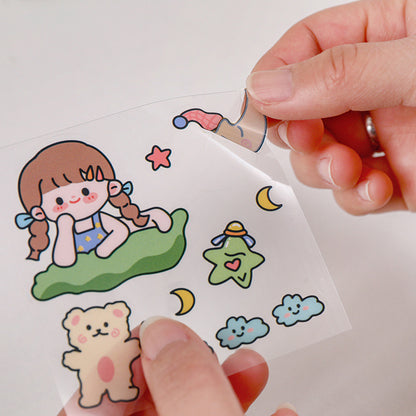 Stiker Girl Sticker Karakter Kartun Set 25 Lembar