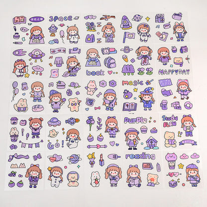 Stiker Girl Sticker Karakter Kartun Set 25 Lembar