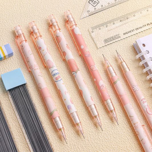 Pensil Mekanik 0.5 Motif Peach Mechanical Pencil
