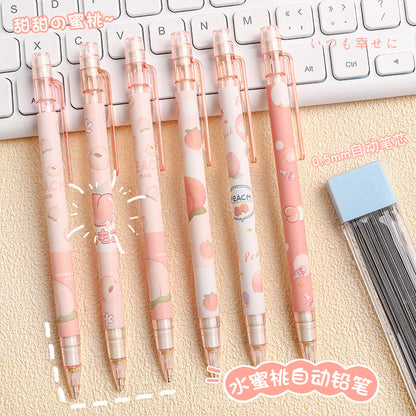 Pensil Mekanik 0.5 Motif Peach Mechanical Pencil