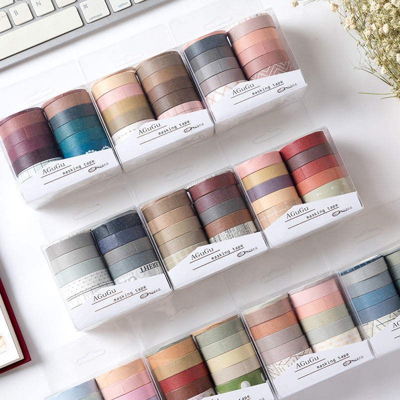 10 Pcs Washi Tape Isolasi Selotip Planner Decoration Journal Craft