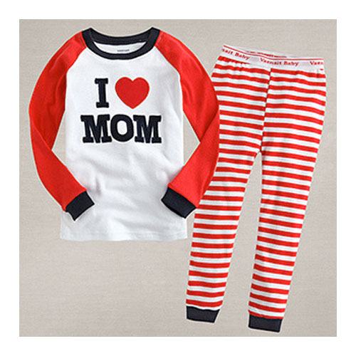 Kids Pajamas I Love Mom