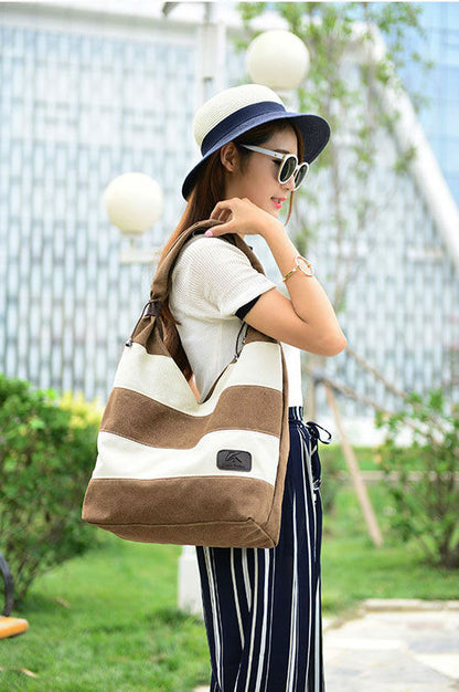 White Stripes Shoulder Bag