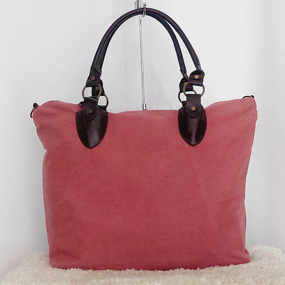 Hot Pink Canvas Shoulder Bag