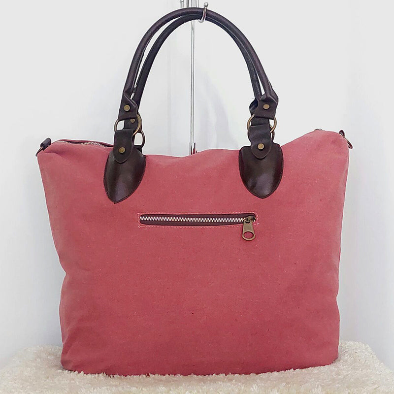 Hot Pink Canvas Shoulder Bag