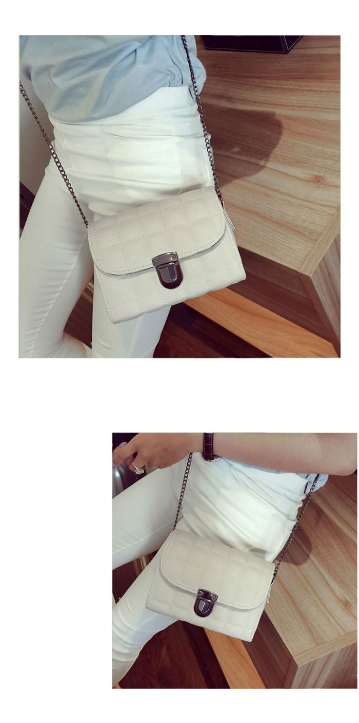 White Chain Strap Shoulder Bag