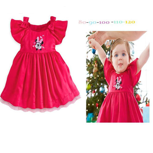 Girl Dress Minnie Red