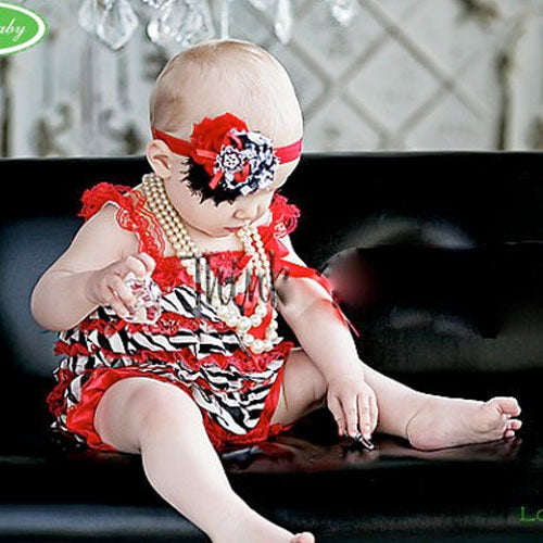 Girl Romper Zebra Baby Sleeveless