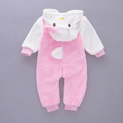 Girl Romper Pink Hello Kitty Baby Flannel